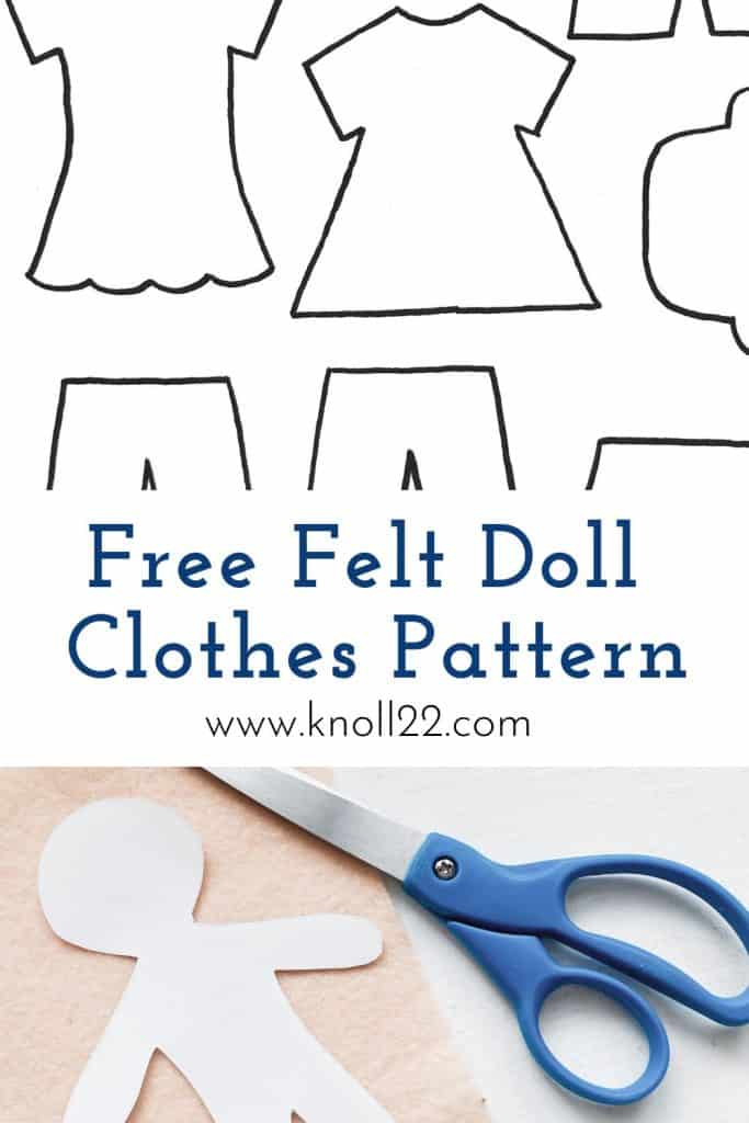 felt doll clothes pattern pintrest link