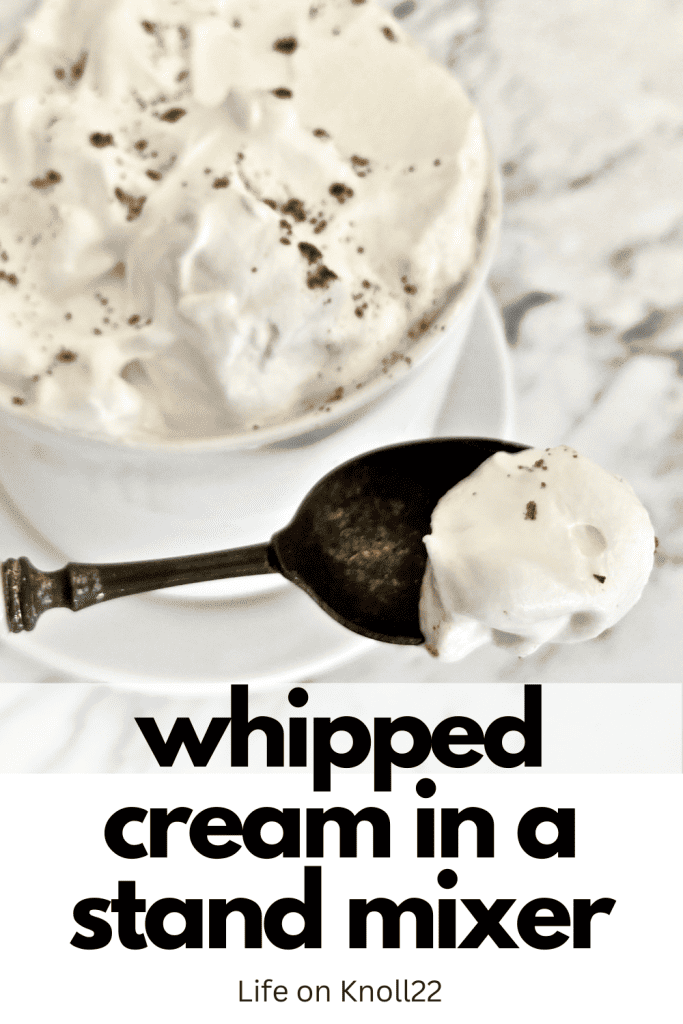 whipped cream on a vintage spoon