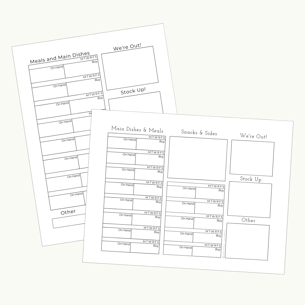 Meal & Grocery Planner Sample