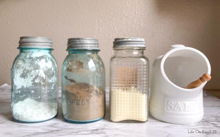 Organic Homemade Hot Chocolate Mix Ingredients in mason Jars
